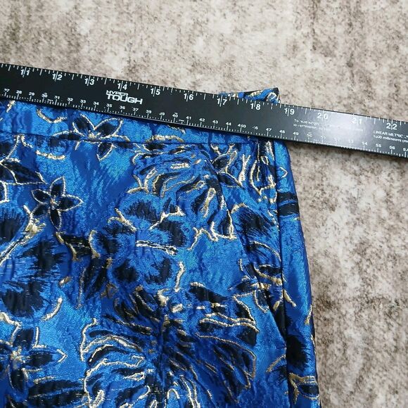 New NWT Lilly Pulitzer Callahan SHORTS Blue Grotto Twilight Floral Brocade Sz 16 - Picture 12 of 13